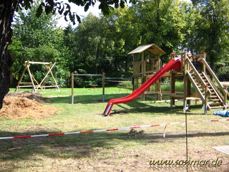 Baustelle am Spielplatz der Bierberger Strasse